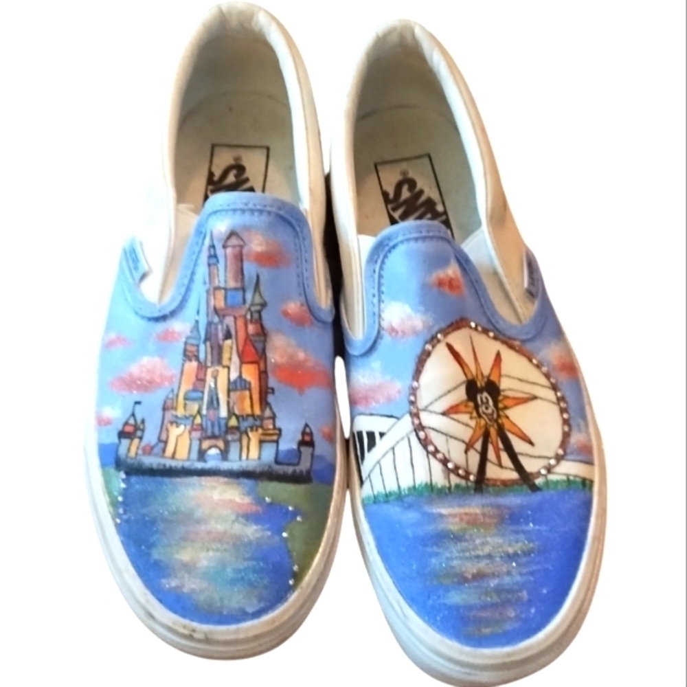 Vans  Mickey Mouse And Magic Kingdom Hand Painted